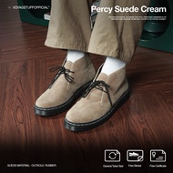 Voyagegstuffofficial - Percy Boots 2Hole Suede Cream Men Chelsea Boots Boots Men