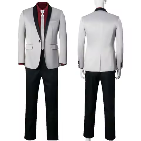 Jared Leto Clown Halloween Cosplay Costume Movie Gotham Joke Shirt Coat Pants Fancy Dress Men's Suit