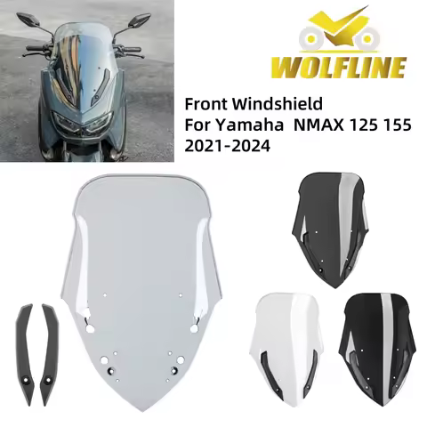 WOLFLINE Front Windshield for Yamaha NMAX155 NMAX125 Windscreen Visor Wind Deflector Windshield for