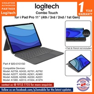 Logitech Combo Touch Part # 920-010150 Backlit keyboard case with TrackPad for i Pad Pro 11" (4th, 3rd, 2nd, 1st Gen)