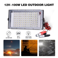 Clip Battery Car 100W Floodlight IP66 LED 12V Spotlight White with Battery