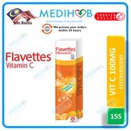 FLAVETTES EFFERVESCENT VITAMIN C 1000MG ORANGE 15S EXP 8/2024