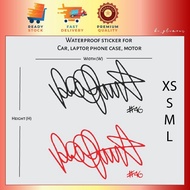 Valentino Rossi Signature logo sticker reflective stiker 46 motor grand prix Waterproof Car kereta h