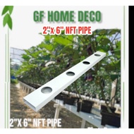 [BIG] 2'' X 6'' HYDROPONIC PIPE NO HOLE /NFT CHANNEL  Hydroponic Pipe / /  PVC Rectangular Pipe 6'x2