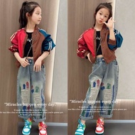 baju kanak kanak perempuan baju kanak kanak baju kanak perempuan Girls Suit Spring Autumn 2024 New S