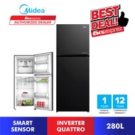 Midea 2 Doors Inverter Quattro Fridge (280L) MDRT346MTB28-MY Refrigerator / Peti Sejuk