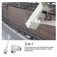 IP cctv camera POE Splitter 2 in 1 network cabling connector via One Network Cable for IP Cctv camer