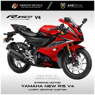 Decal Striping R15 V4 Graphic Custom Variation Yamaha R15M Motorcycle Sticker/ Graphic Design Stock 