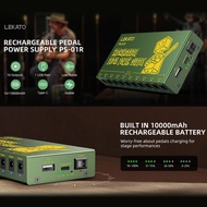 LEKATO PS-01R Built-in 10000mAh Rechargeable Battery Guitar Pedal Power Supply 10 Isolated DC Output