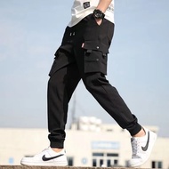 n-style functional cargo pants spring and summer new loose-fitting men's plus-size foot-binding casual pants