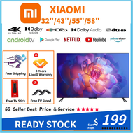 【Free Delivery】Mi TV Xiaomi TV 2022 EA 32 43 55 58 inch 4K HDR Android Smart TV|Voice search|Android|Youtube/Smart Televisions/Home TV/4K HDTV