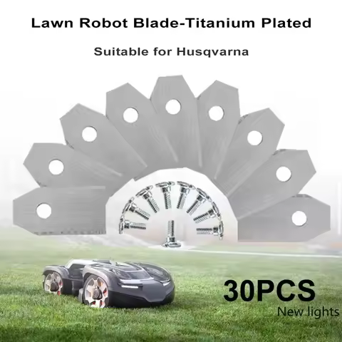 35*18*0.45mm Lawn Robot Blade Gold Silver Lawn Mover Replacement Blade For Gardena Husqvarna Automow