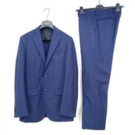 【REDA】義大利品牌 SUPER 110'S 條紋 西裝外套 深藍 48 男 日本製