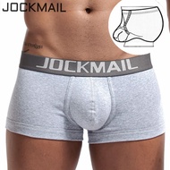 JOCKMAIL men Underwear Men boxers Sexy cotton Cuecas Boxers U convex pouch ring Gay Underwear Man male boy underpants slip zhuncongchun