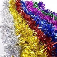 7 colors 55 Feet Christmas Foil Tinsel Garland Decoration for Holiday Office Christmas Tree Decorati
