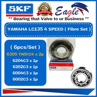 SKF ( FIBRE ) YAMAHA LC135 4-SPEED ( 6pcs/Set-C3 ) Motorcycle Engine Set Bearings 6002C3 6004C3 6202