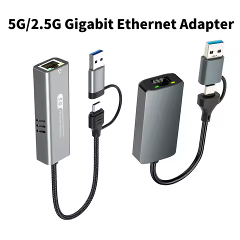 2.5GbE 5GbE Adapter IEEE 802.3bz External Wired Network Card for NAS Laptop PC Support 5000Mbs, 2500