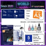 Brother Wireless Printer MFC-T4500DW Refill Ink Tank A3 Print Scan Copy Fax Wifi BTD60bk BT5000C BT5