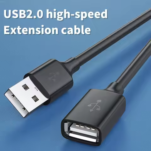 USB Extension Cable For Laptop TV SSD Mobile Hard Disk USB 2.0 Data Cable Male to Female Connector 0