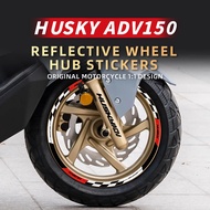 Motor Bike Rim Stickers For SYM HUSKY ADV150 Motorcycle Accessories Wheel Hub Reflective Safety Deca