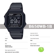 [CASIO UNISEX] CASIO STAINLESS STEEL BAND DIGITAL YOUTH RETRO SERIES B650WB/ B-650WB-1 / B-650WB / B