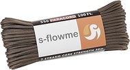 S-flowme Paracord, 7 Cores, 0.2 in (4 mm) x 98.4 ft (30 m), Load Capacity 550 lbs (250 kg), Crafts,
