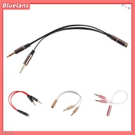 Bluelans| 3.5mm Portable 2 Male to 1 Female Jack Audio Mic Headset Splitter Adapter Cable