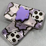 Korean Monster Ditto Cute Stand Holder Cellphone Smartphone Phone Case for IPhone 15 14 13 12 11 15 