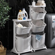 2/3 Tier Laundry Basket Bathroom Storage Basket