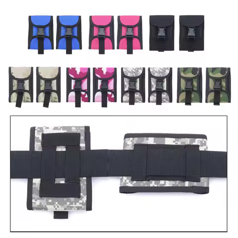 2pcs Diving Weight Pocket Scuba Tech Dive 5lb Weights Holder Bag, QR Buckle Backplate/Donut/Weight B