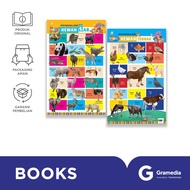 Opredo 2 in 1 Poster Pintar Redo & Friends - Hewan Liar & Hewan Ternak