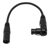 XLR Microphone Extension Cable Adapter 90 Degree Female to Straight Male for Speaker Recording Room 