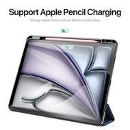 Case iPad Air 6 11 Inch 2024 DUX DUCIS Domo Series Clear Auto Sleep Wake With Apple Pencil Holder Tr