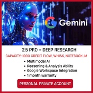 Gemini Pro 2.5 AI – Pelan 2TB – Tulis, Terjemah, Analisis, Buat Imej Akaun Peribadi 1 Pengguna
