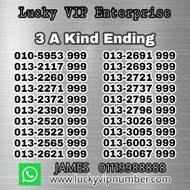 VIP Number, VIP Mobile Phone Number, Silver Number Series 3 A Kind 999, Prepaid Number, Digi, Celcom, Hotlink, XOX,