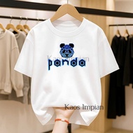 DJ Panda Unisex Children's Tops, Short Sleeve Children's T-Shirts, Distro Children's Clothes