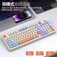 Toy toy Bluetooth Keyboard Mechanical Feel Color Matching Wireless Keyboard Mouse Set Computer Mute 