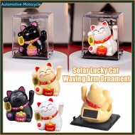 Solar Lucky Cat Waving Arm Ornament Lucky Cat Waving Lucky Waving Wealth Cat Solar Fortune Cat Statu