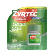 Zyrtec 24 HR Indoor & Outdoor Allergy Liquid Gels Capsules, Cetirizine HCI Antihistamine, 25 ct