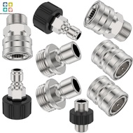 9Pcs Pressure Washer Adapter Set 5000 PSI Max 301 Stainless Steel Pressure Washer Connect Fitting SHOPSBC7643