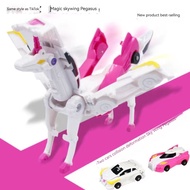 [Ready Stock] robot car robot toys for kids 機器人玩具 獨角獸 玩具 Magic Unicorn Deformation Toy Collision Def