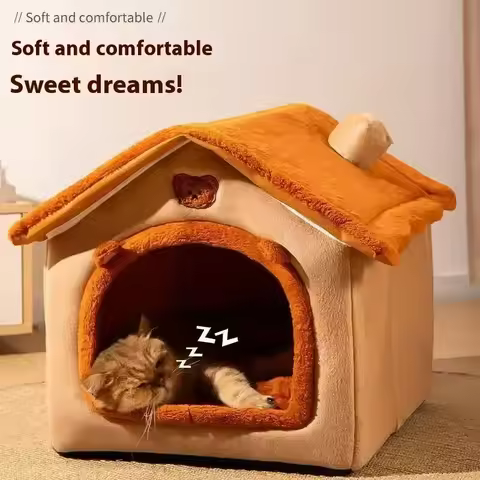 Cat House Cat Bed Small and Medium Sized Dog House Suitable for All Seasons Sleeping Puppy House Cat