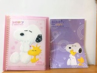 Snoopy 史努比 26孔 A4 size 活頁夾本（含內紙），附一包補充紙