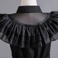 WFRV Movie Wednesday Costume for Girls 4-10 Years Gothic Winds Wednesday Cosplay Costume for Kids Ha