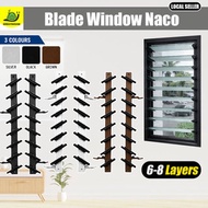 6-7-8 Layer BLADE WINDOW NACO,Single Double Aluminium Louvre Window Frame,Naco Tingkap Acrylic,Naco 