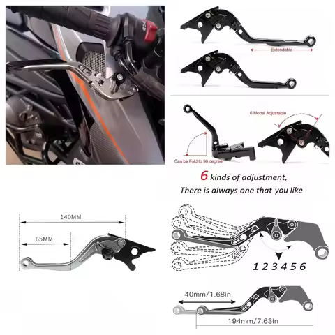 New CNC Parking handle clutch brake lever For Yamaha XT660 04-13 XT660R/X 04-11 XTZ 660 H/N Tenere 9