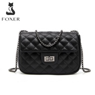 ＜905＞กระเป๋า Foxer สำหรับผู้หญิงกระเป๋าสะพายสำหรับผู้หญิงแบรนด์ดั้งเดิมกระเป๋าหนังสะพายข้างและกระเป๋