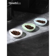 Mongdio Coffee Bean Scale Coffee Bean Saucer Bean Saucer Ceramic Bean Bowl Measuring Cup Hand-Brewed