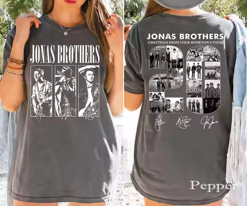 Vintage 20th Anniversary of Jonas Brothers T-Shirt Oversized Streetwear Men Women Living The Dream T