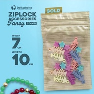 ZIPLOCK SACHET PACKAGING PLASTIC SACHET COMBINATION FOIL METALIZED SILVER GOLD 7X10 7CM X 10CM DELKO